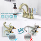 Waterpar® 4 in. Centerset 2-Handle Bathroom Faucet with Pop-Up Drain and Supply Hoses