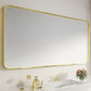 Waterpar®  72 in. W x 36 in. H Rectangular Aluminum Framed Wall Bathroom Vanity Mirror