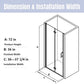 Waterpar® Bi-Fold Frameless Shower Doors in Chrome with Clear Glass