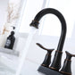 Waterpar®  4 in. Centerset Double Handle High Arc Bathroom Faucet with Pop-up Drain and ‎Supply Hoses