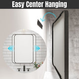 Waterpar® 28 in. W x 36 in. H Rectangular Aluminum Framed Wall Bathroom Vanity Mirror