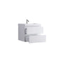 Waterpar® 23.74 in. L x 19.7 in. W x 21.65 in. H White Bathroom Cabinet with Single Resin Sink