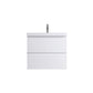 Waterpar® 23.74 in. L x 19.7 in. W x 21.65 in. H White Bathroom Cabinet with Single Resin Sink