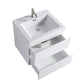 Waterpar® 23.74 in. L x 19.7 in. W x 21.65 in. H White Bathroom Cabinet with Single Resin Sink