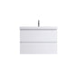Waterpar® 29.65 in. L x 19.7 in. W x 21.65 in. H White Bathroom Cabinet with Single Resin Sink