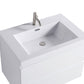 Waterpar® 29.65 in. L x 19.7 in. W x 21.65 in. H White Bathroom Cabinet with Single Resin Sink