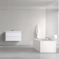Waterpar® 35.43 in. L x 19.7 in. W x 21.65 in. H White Bathroom Cabinet with Single Resin Sink