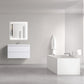 Waterpar® 35.43 in. L x 19.7 in. W x 21.65 in. H White Bathroom Cabinet with Single Resin Sink