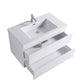 Waterpar® 35.43 in. L x 19.7 in. W x 21.65 in. H White Bathroom Cabinet with Single Resin Sink