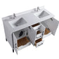 Waterpar® 60 in. L x 22 in. W x 35 in. H Bathroom Cabinet with Dual Ceramic Sink
