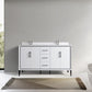 Waterpar® 60 in. L x 22 in. W x 35 in. H Bathroom Cabinet with Dual Ceramic Sink