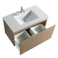 Waterpar® 36 in. L x 19.75 in. W x 20.16 in. H Natural Wood Bathroom Cabinet with White Ceramic Sink