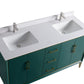 Waterpar® 60 in. L x 22 in. W x 35 in. H Bathroom Cabinet with Dual Ceramic Sink