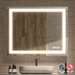 Waterpar® 40 in. W x 32 in. H LED Rectangular Frameless Anti-Fog Bathroom Mirror Front Light