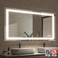 Waterpar® 55 in. W x 30 in. H LED Large Rectangular Frameless Anti-Fog Bathroom Mirror Front & Backlit