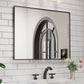 Waterpar® 32 in. W x 40 in. H Rectangular Aluminum Framed Wall Bathroom Vanity Mirror