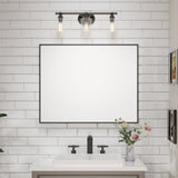 Waterpar® 32 in. W x 40 in. H Rectangular Aluminum Framed Wall Bathroom Vanity Mirror