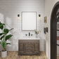 Waterpar® 32 in. W x 40 in. H Rectangular Aluminum Framed Wall Bathroom Vanity Mirror