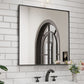 Waterpar®  36 in. W x 36 in. H Rectangular Aluminum Framed Wall Bathroom Vanity Mirror