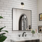 Waterpar®  36 in. W x 36 in. H Rectangular Aluminum Framed Wall Bathroom Vanity Mirror