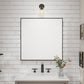 Waterpar®  36 in. W x 36 in. H Rectangular Aluminum Framed Wall Bathroom Vanity Mirror
