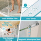 Waterpar® Bi-Fold Minimalist Semi Frameless Shower Door in Brushed Nickel with Clear Glass