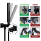 Waterpar®  1-Spray Square Shower System Wall Hand Shower Head and Tub Faucet in Matte Black (Valve Included)
