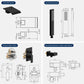 Waterpar®  1-Spray Square Shower System Wall Hand Shower Head and Tub Faucet in Matte Black (Valve Included)