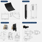 Waterpar®  1-Spray Square Shower System Wall Hand Shower Head and Tub Faucet in Matte Black (Valve Included)