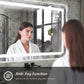 Waterpar® 48 in. W x 36 in. H LED Rectangular Frameless Anti-Fog Bathroom Mirror Front & Backlit
