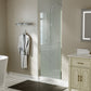 Waterpar® Pivot Swing Minimalist Frameless Shower Door Brushed Nickel Clear Glass