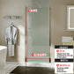 Waterpar® Pivot Swing Minimalist Frameless Shower Door Brushed Nickel Clear Glass