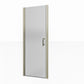 Waterpar® Pivot Swing Minimalist Frameless Shower Door Brushed Nickel Clear Glass