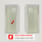 Waterpar® Bi-Fold Minimalist Frameless Shower Door Brushed Nickel Clear Glass