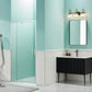 Waterper® 32 in. to 36 in. W x 72 in. H Framed Pivot Shower Door with Clear Glass
