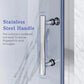 Waterpar® Bi-Fold Frameless Shower Doors in Chrome with Clear Glass