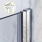 Waterpar® Bi-Fold Frameless Shower Doors in Chrome with Clear Glass